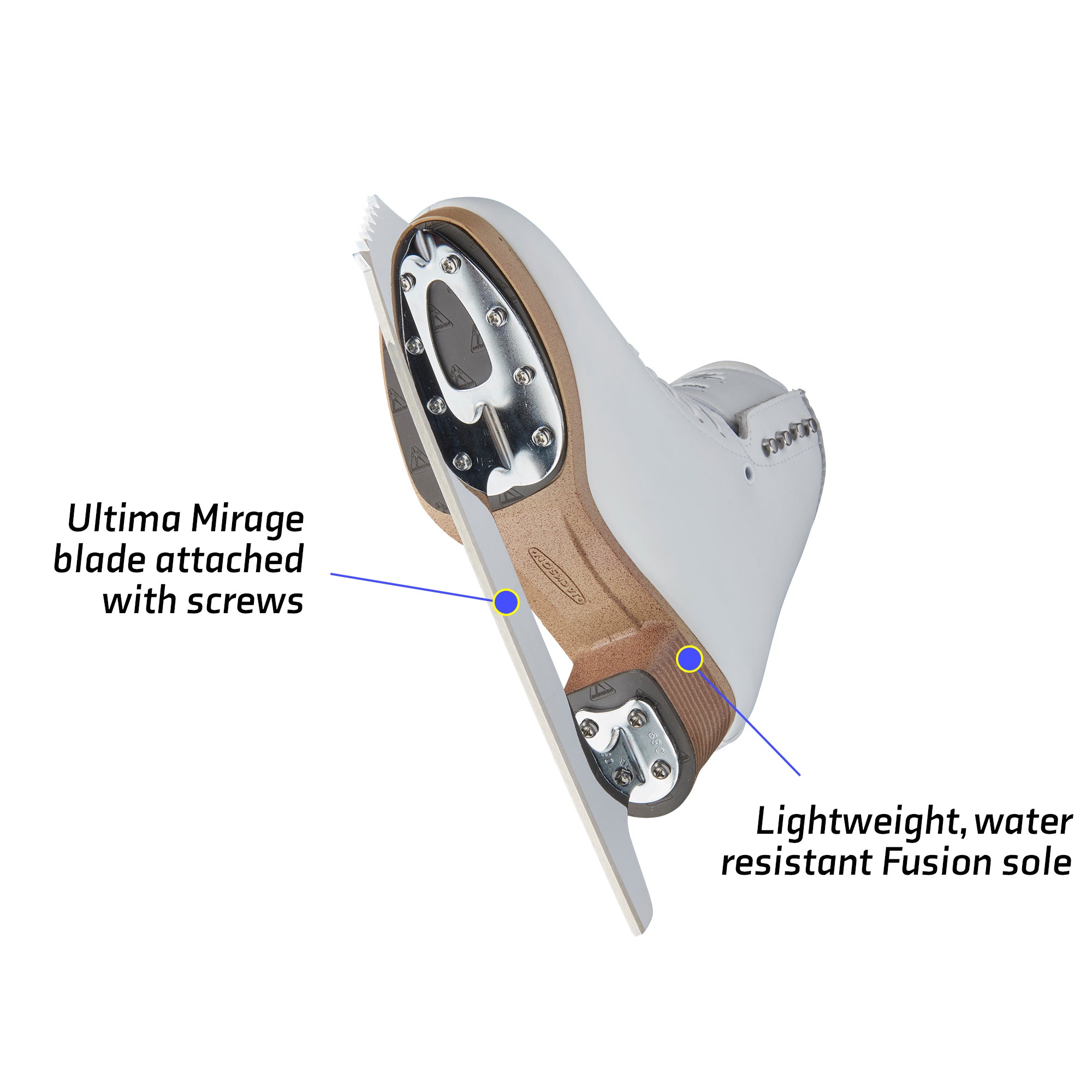 Jackson Ultima Freestyle white figure skate ultima mirage