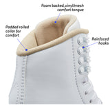 Jackson Ultima Artiste women's girls white figure skate with Mark 4 blade