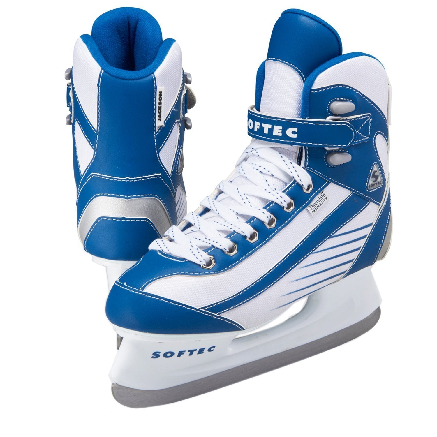 Jackson Ultima Softec Sport blue and white women's youth recreational hockey skate