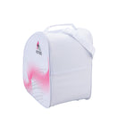 Jackson Ultima oversized skate bag in pink and white with white trim