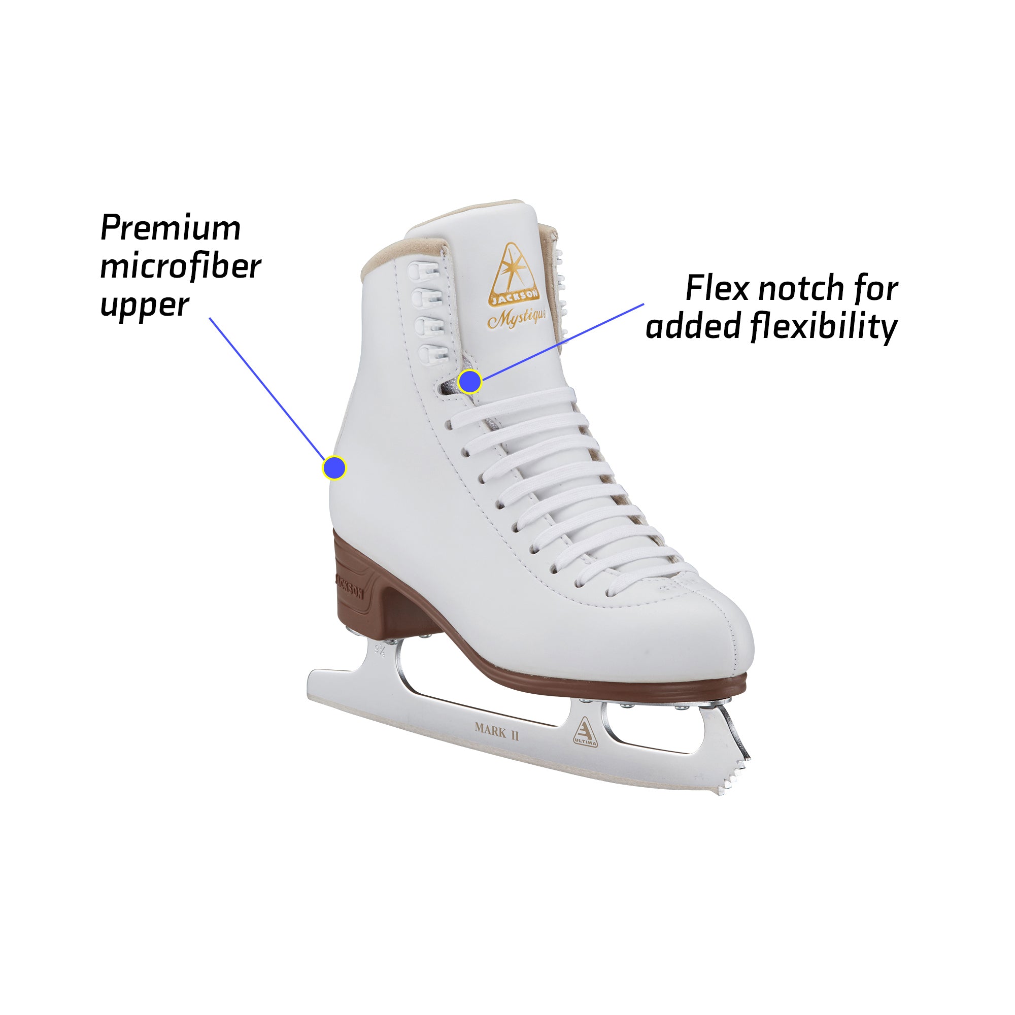 Jackson Ultima Mystique women's white figure skates