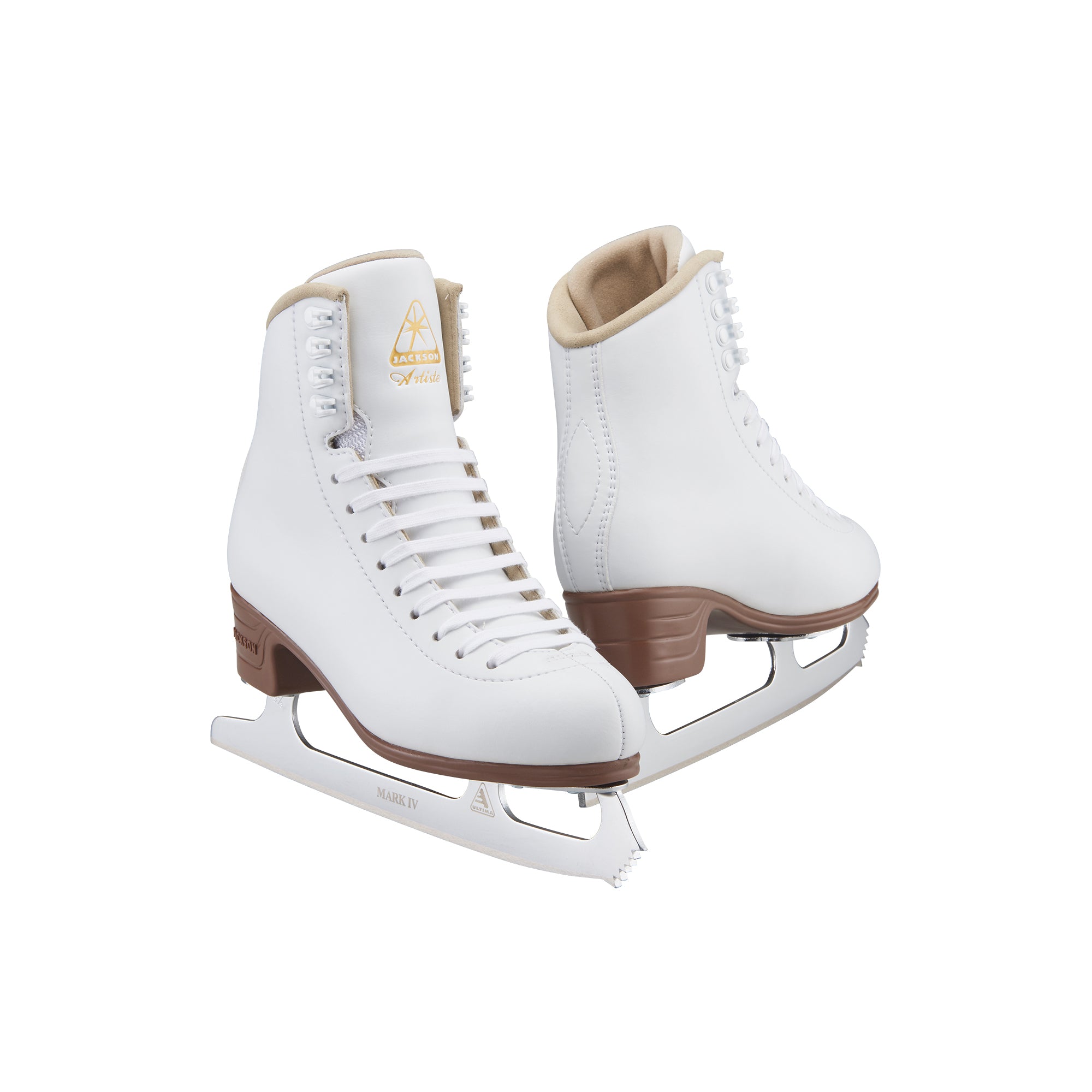 Jackson Ultima Artiste women's girls white figure skate with Mark 4 blade