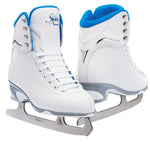 Jackson Ultima Finesse women's girls white figure skate with blue trim