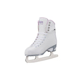 Jackson Ultima Finesse women's girls white figure skate with purple trim