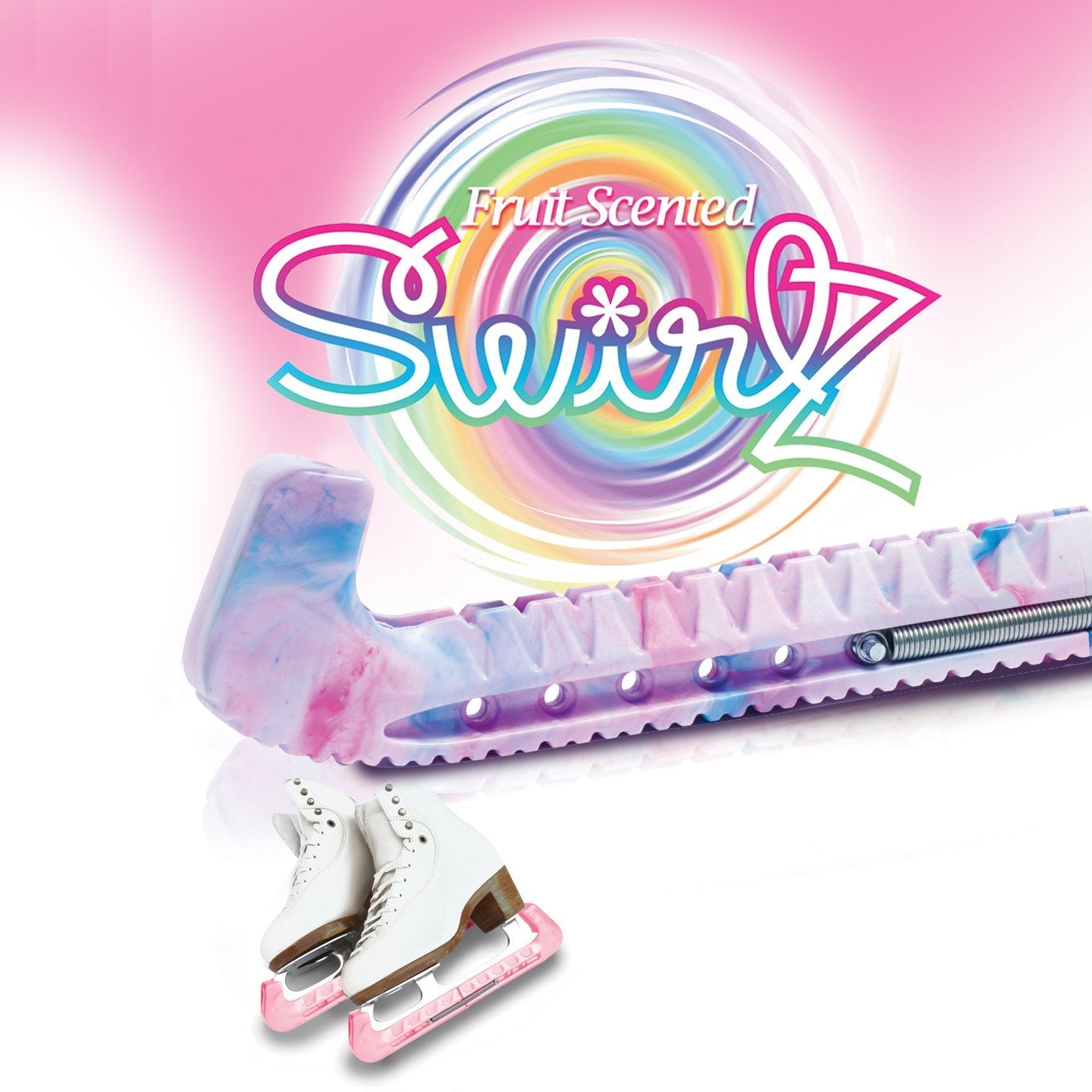 Swirlz figure skate guard multi-colored with tropical fruit scent